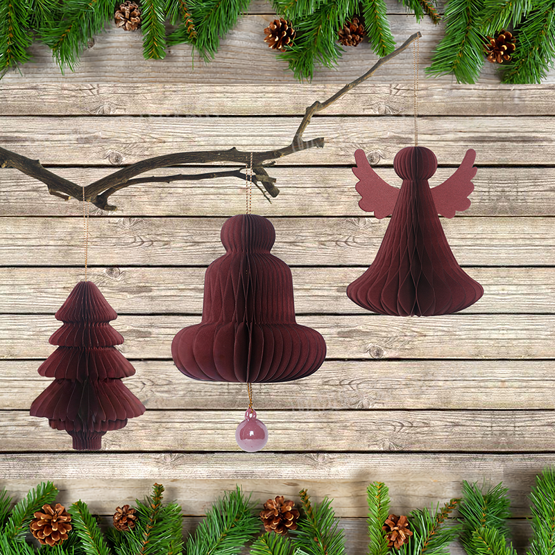 Dark Red Christmas Paper Honeycomb Ornaments-03.png